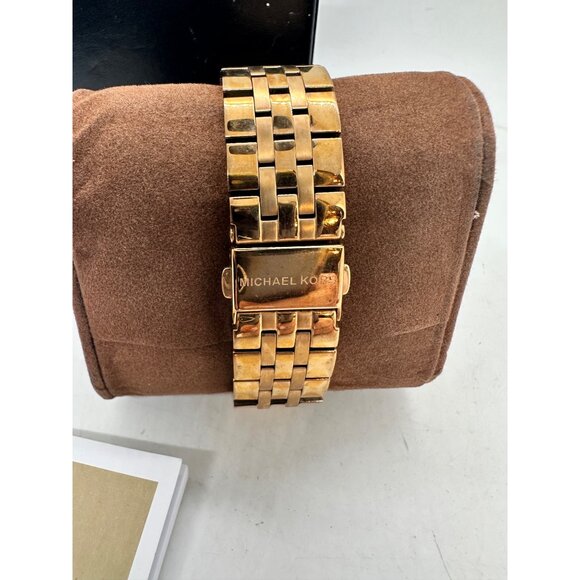 Michael Kors Womens Gold Chronograph Watch MK5077 Stainless Steel Band Original main image 10